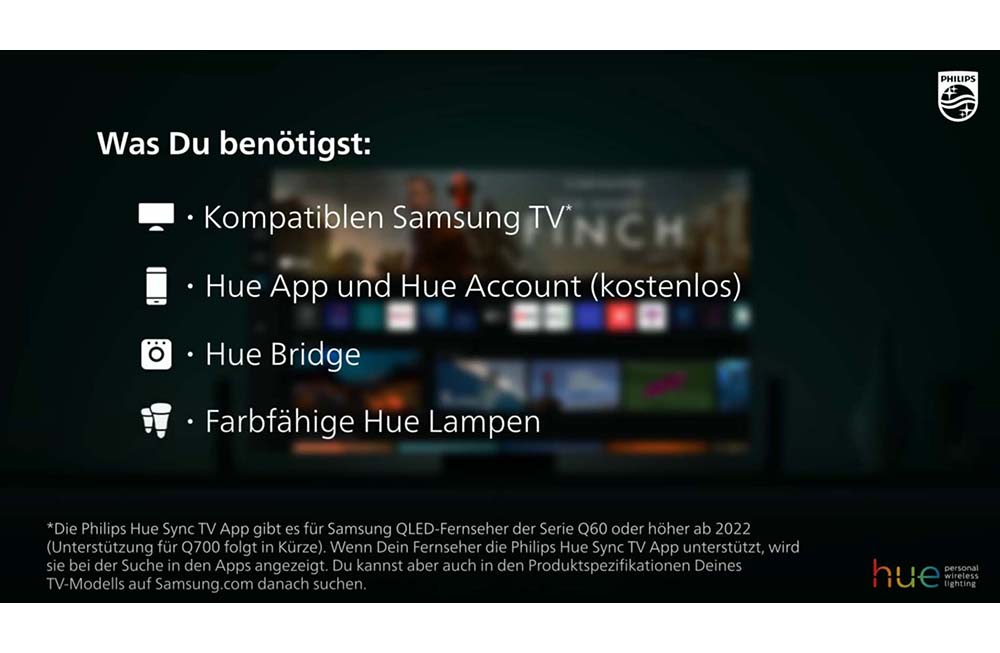 Philips Hue Sync TV App einrichten