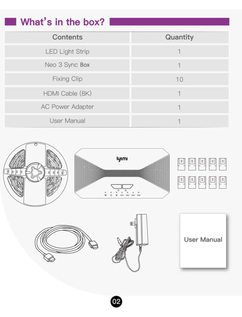 Montageanleitung für Lytmi Fantasy 3 TV Backlight Kit