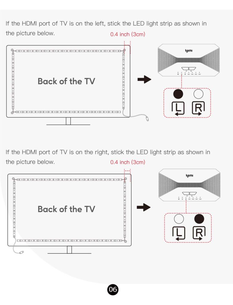 Montageanleitung für Lytmi Fantasy 3 TV Backlight Kit