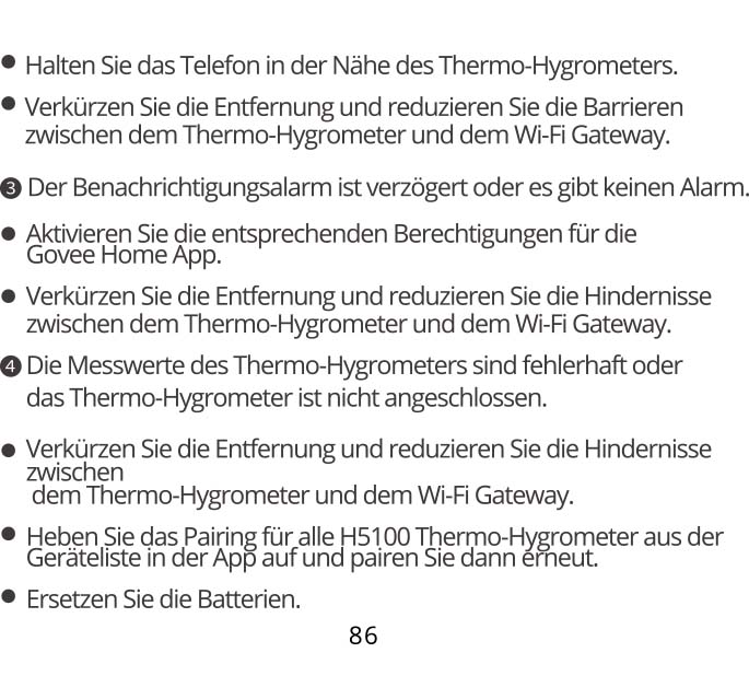 Anweisungen Anleitung Wi-Fi Govee Hygrometer Thermometer