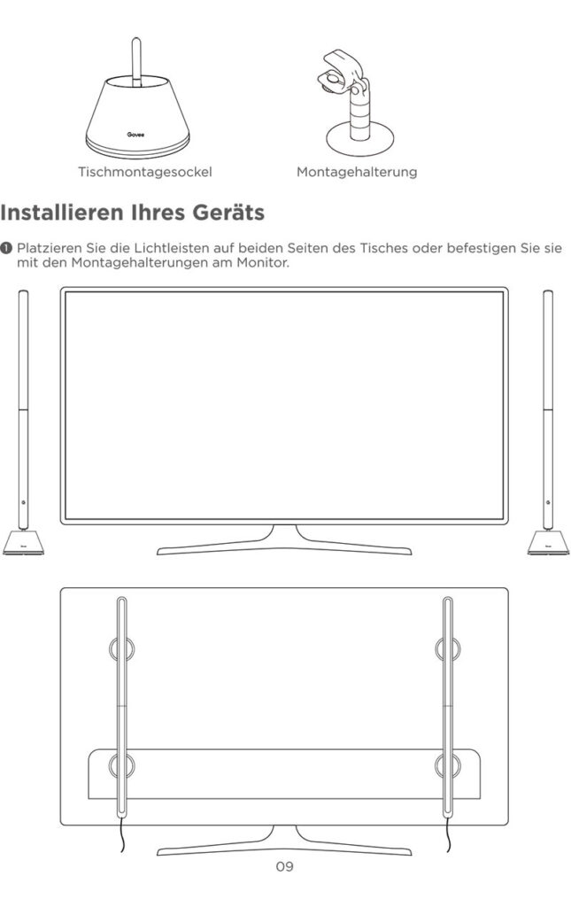 Montageanleitung für Govee TV Light Bars 2 H6043