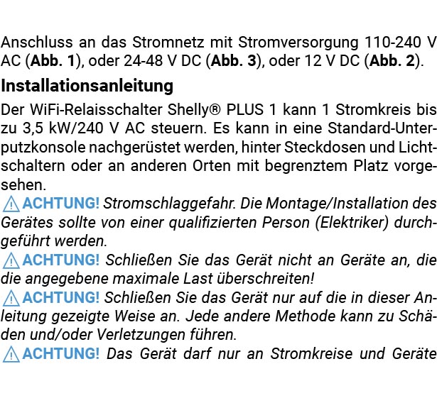 bedienungsanleitung Shelly Wlan Bluetooth Smart Relais Schalter