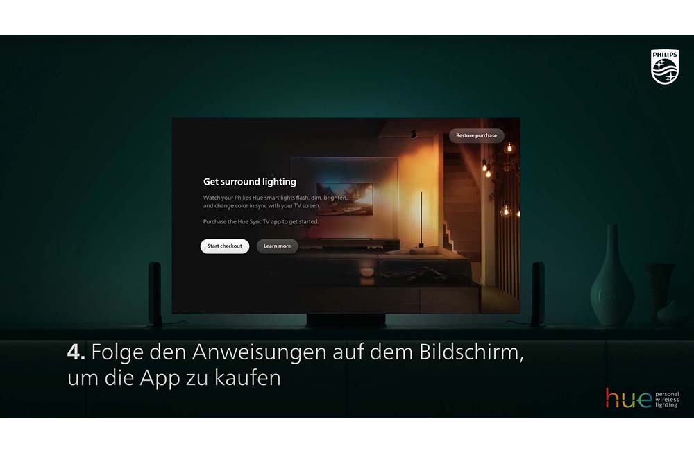 Philips Hue Sync TV App einrichten