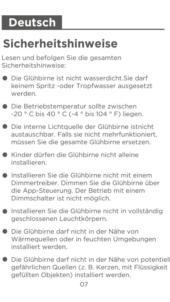 Benutzerhandbuch für Govee Smart Glühbirne GU10 RGBWW