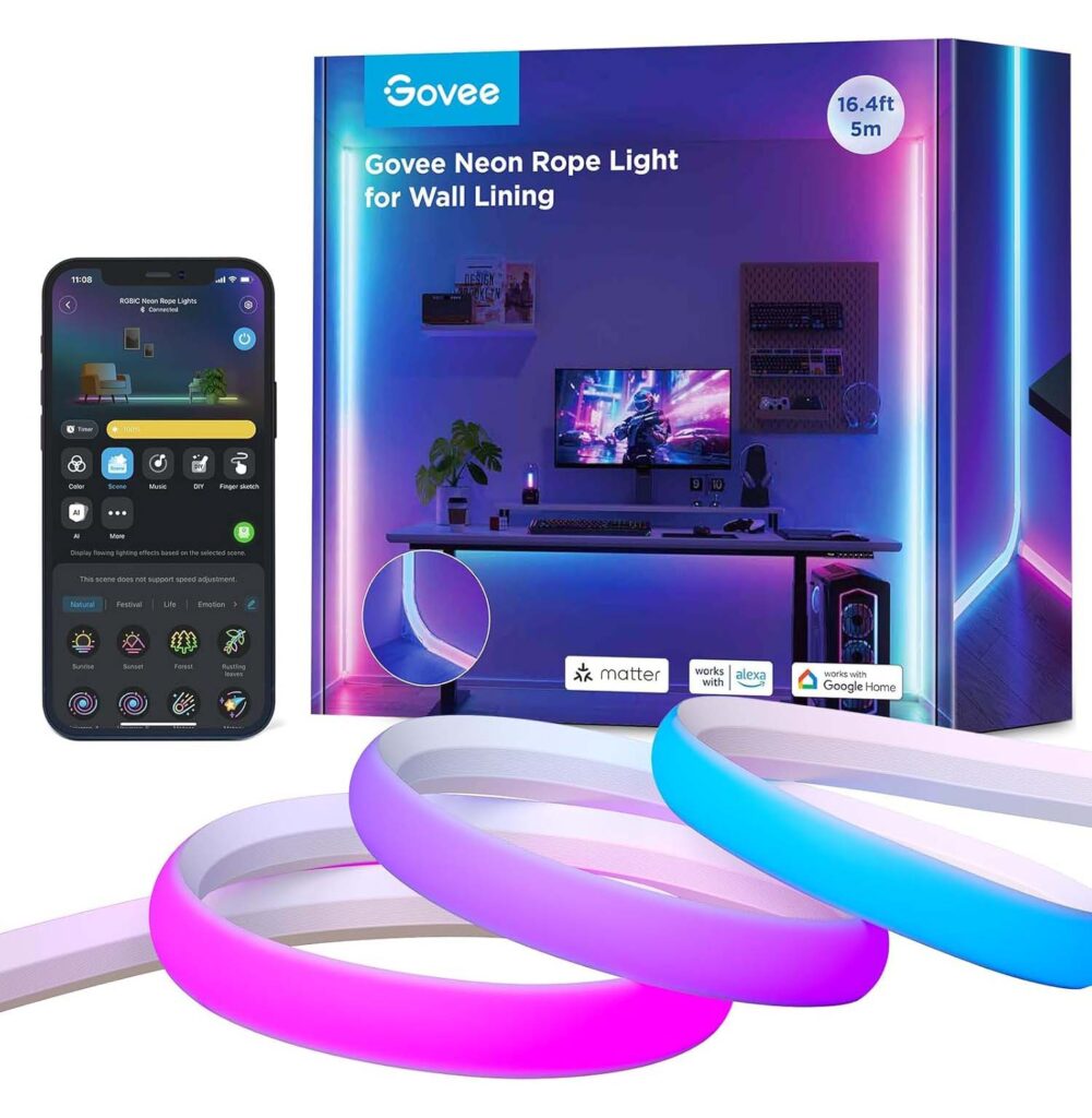 Govee Neon LED Strip für Sockelleiste 5m