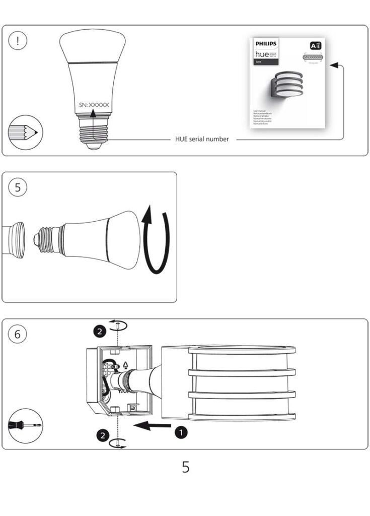 Anleitung Philips Wandleuchte