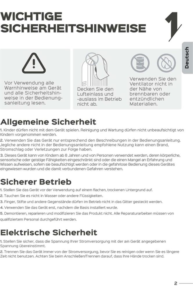 Benutzerhandbuch für Dreo Smart Turmventilator DR-HTF001S