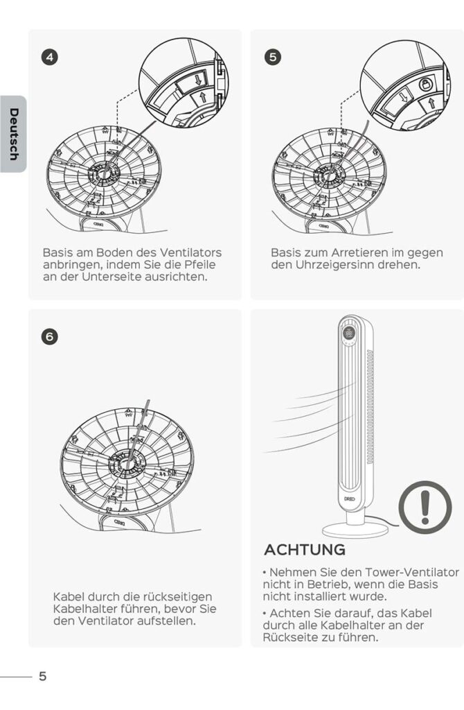 Benutzerhandbuch für Dreo Smart Turmventilator DR-HTF001S