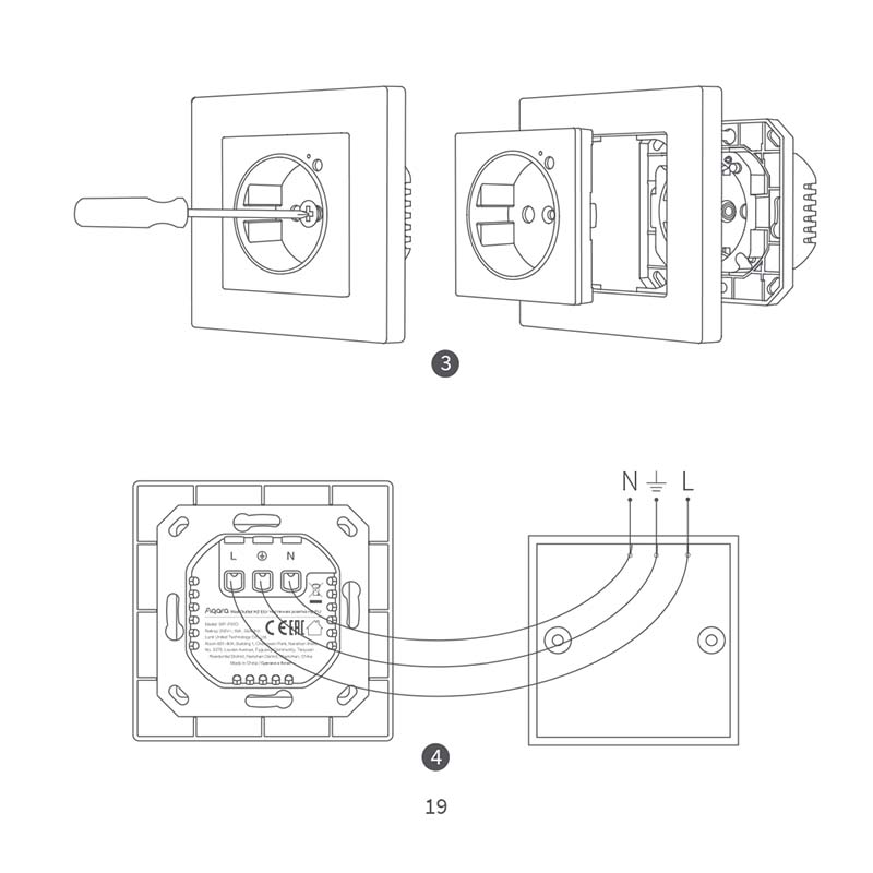 Montageanleitung für Aqara Wandsteckdose H2 WP-P01D