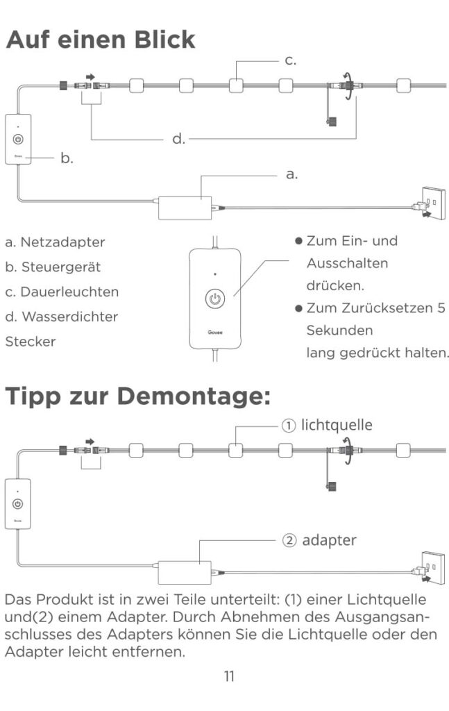 Montageanleitung für Govee Permanent Outdoor Lights 2 H705E