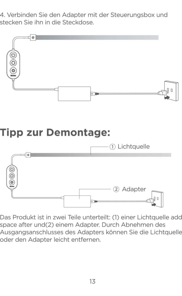 Montageanleitung für Govee COB LED Strip Light Pro 3m H61E5