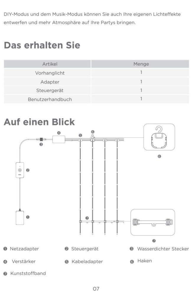 Benutzerhandbuch für Govee Curtain Lights 2 1.5m H70B3