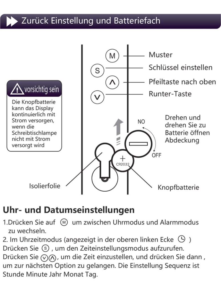 Benutzerhandbuch für LAOPAO TX223C Schreibtischlampe