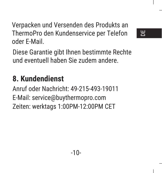 Anleitung ThermoPro TP357