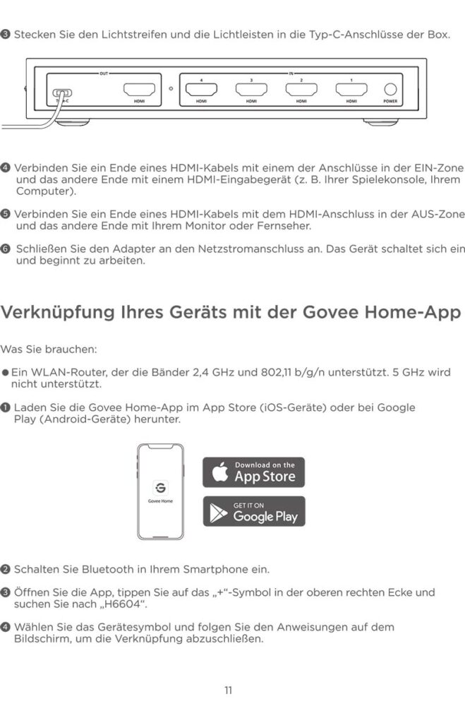 Montageanleitung für Govee AI Sync Box 2 H6604