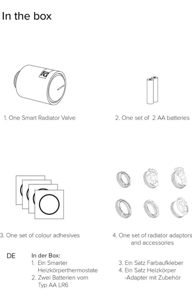 Montageanleitung für Netatmo Smarte Heizkörperthermostat