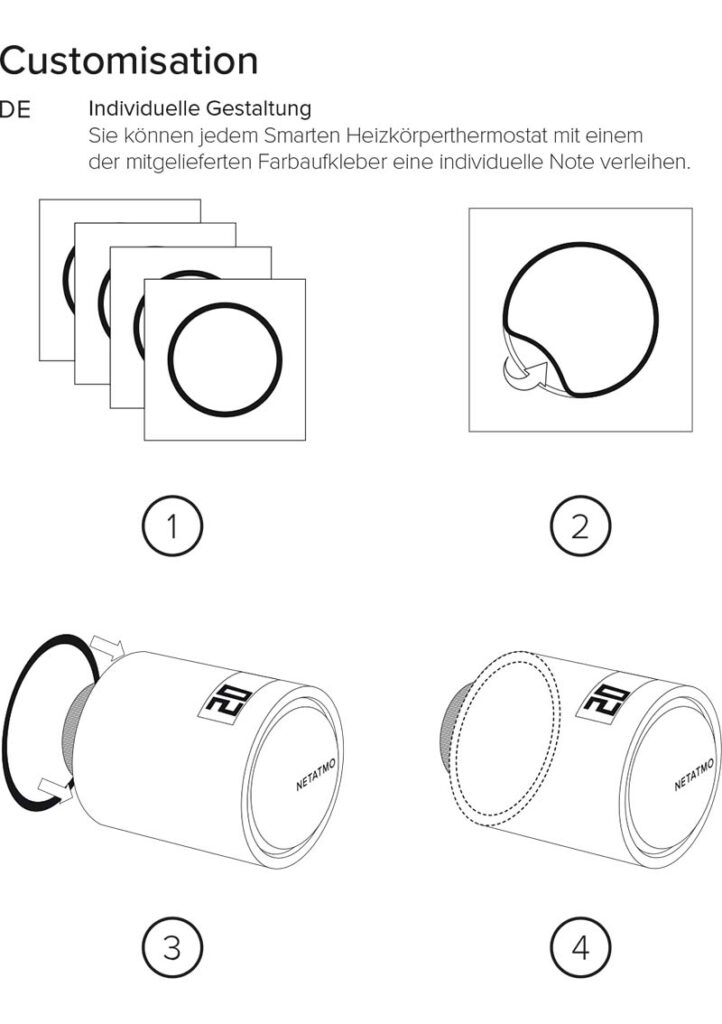 Montageanleitung für Netatmo Smarte Heizkörperthermostat