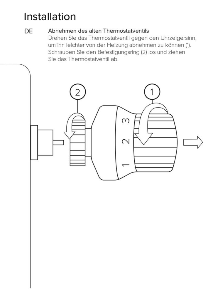 Montageanleitung für Netatmo Smarte Heizkörperthermostat