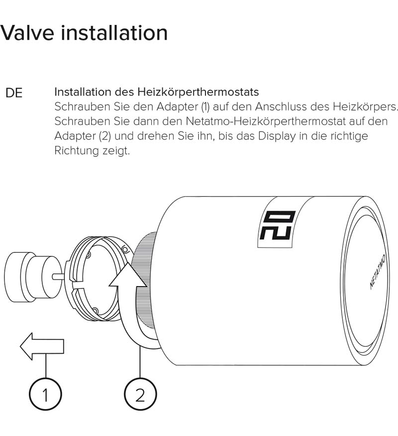 anleitung Netatmo Heizkörper Thermostat