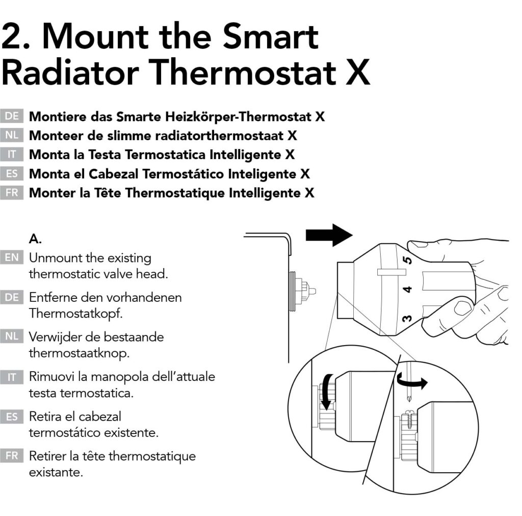 Montageanleitung für tado Smartes Heizkörperthermostat X