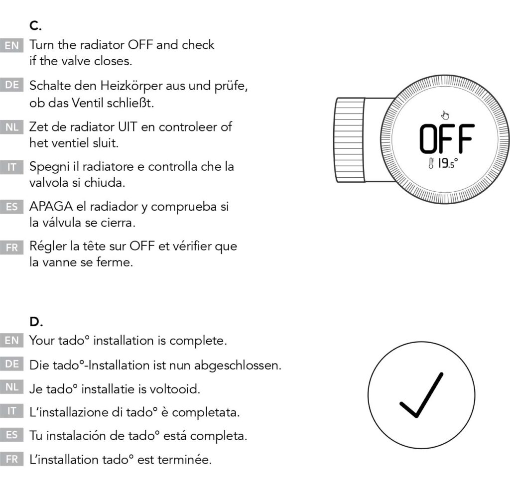 anleitung für tado Heizkörperthermostat