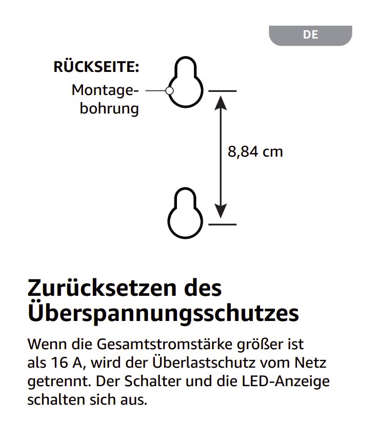 Anleitung Amazon steckdosenleiste B0BKZBF6LD