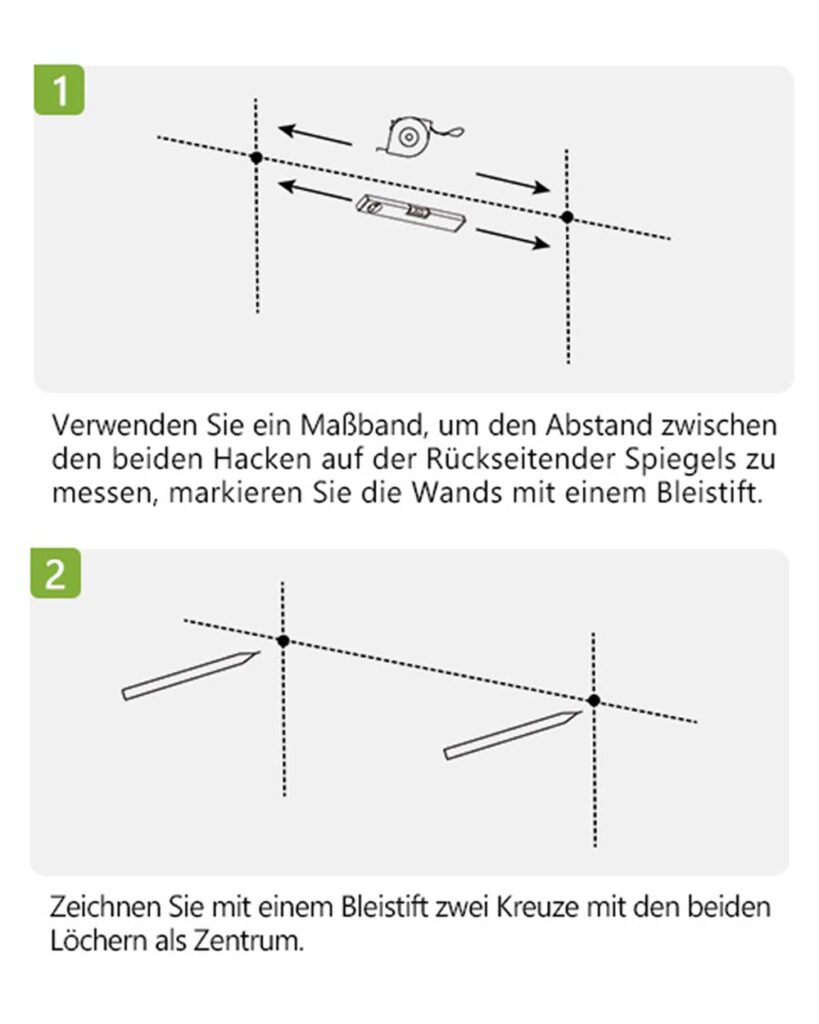 Montageanleitung für SAFIELINA Badspiegel mit Beleuchtung