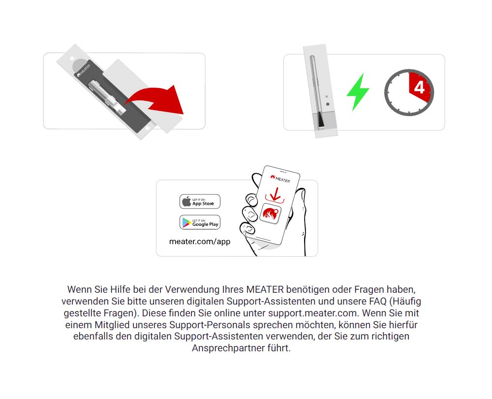 Benutzerhandbuch für MEATER Plus Kabellose Fleischthermometer