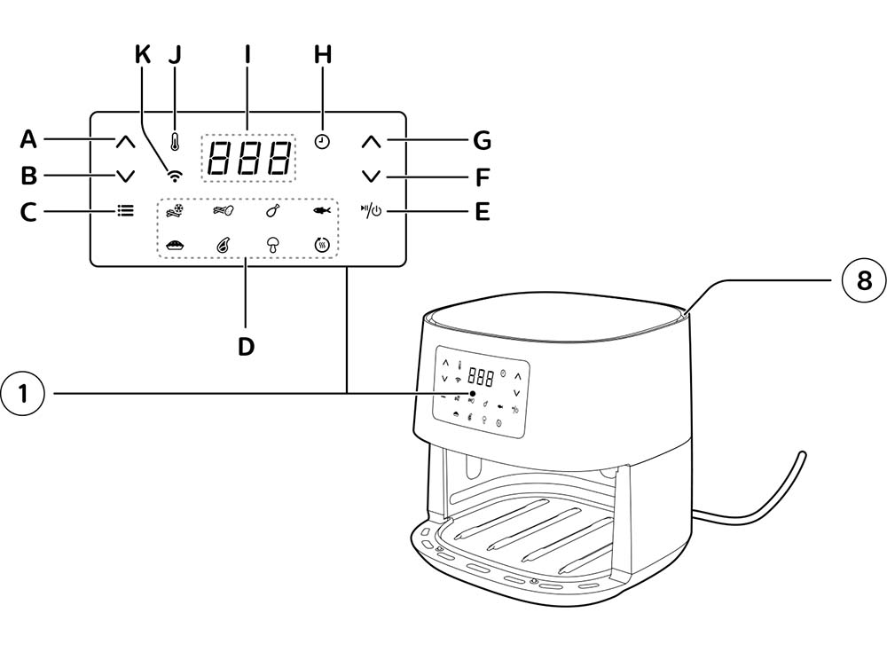 Benutzerhandbuch für Philips HD9280/90 Airfryer XL Essential WLAN Heißluftfritteuse