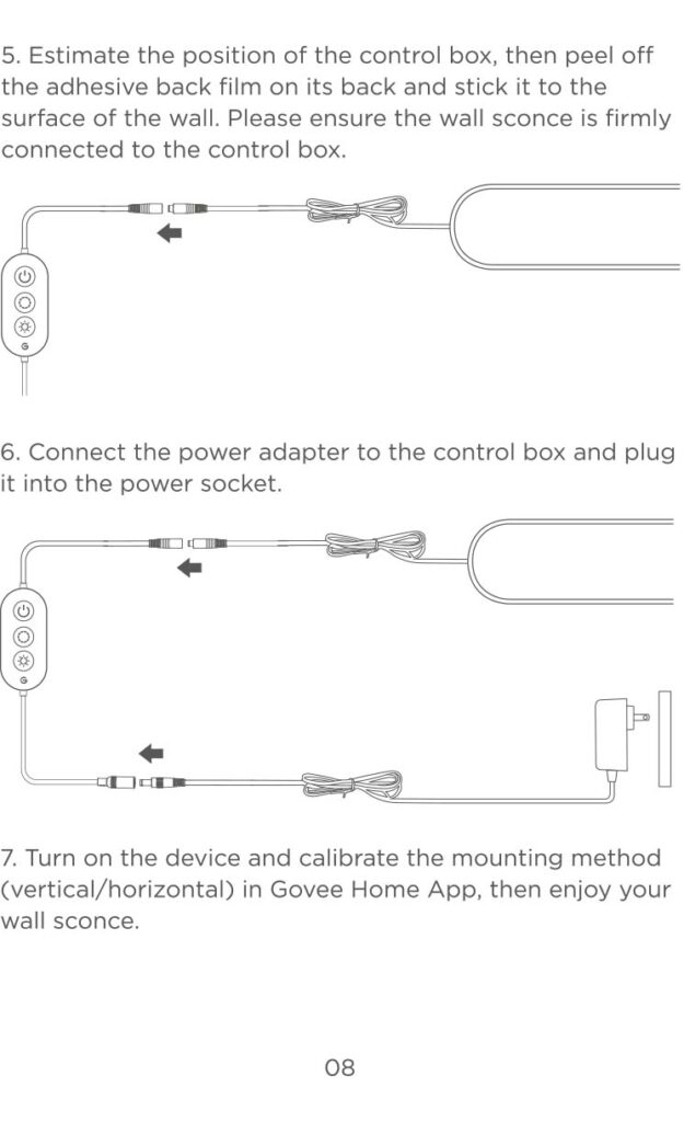 Anleitung Govee Smart Wandlampe H6039